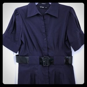 Belted button front Cotton top. New, Never worn.